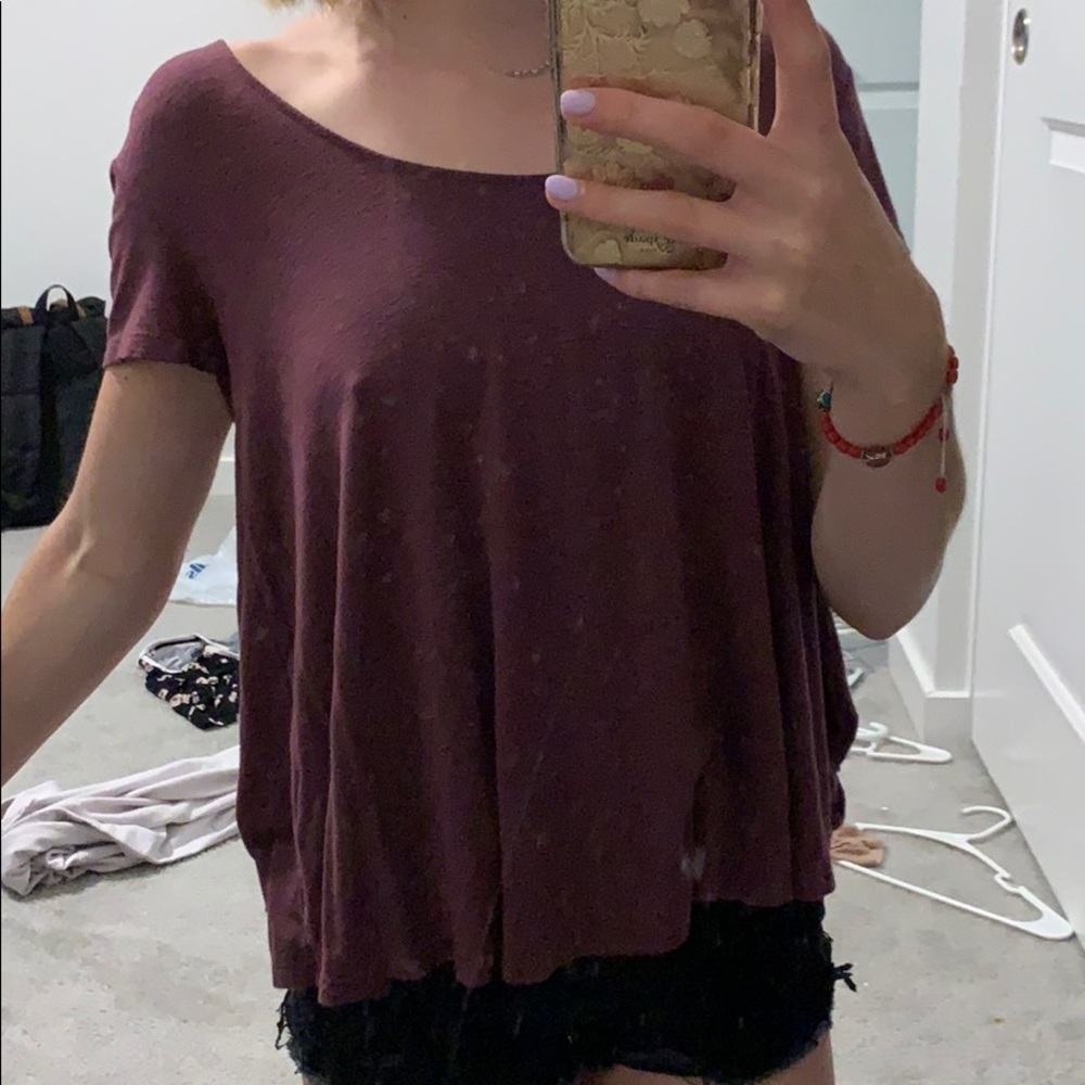 Purple American Eagle Short Sleeve